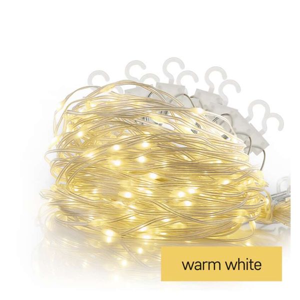 LED Christmas drop chain – curtain, 1.7x2 m, outdoor and indoor, warm white, programmes image 1