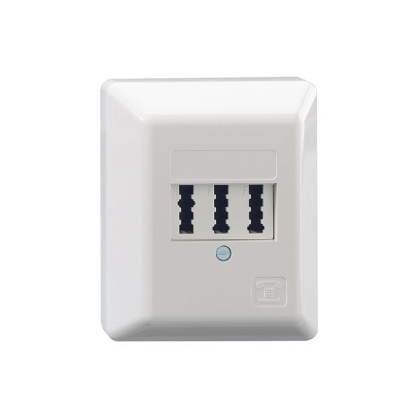 NFF TAE socket, surface-mounted, pure white (similar to RAL 9010) image 1