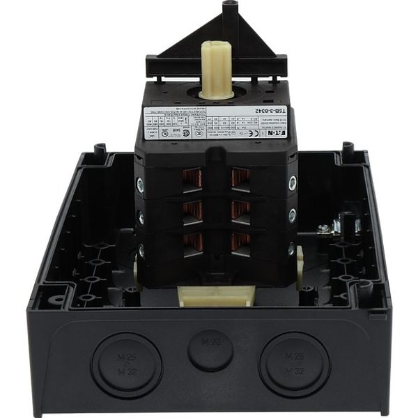 T5B-3-8342/I4/SVB Main switch, T5B, 63 A, surface mounting, 3 contact unit(s), 6 pole, Emergency switching off function, With red rotary handle and yellow locking ring, image 6