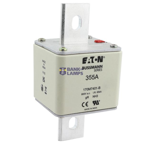 FUSE 355A 800V AC gR SIZE3 BOLTED TAG DI image 6