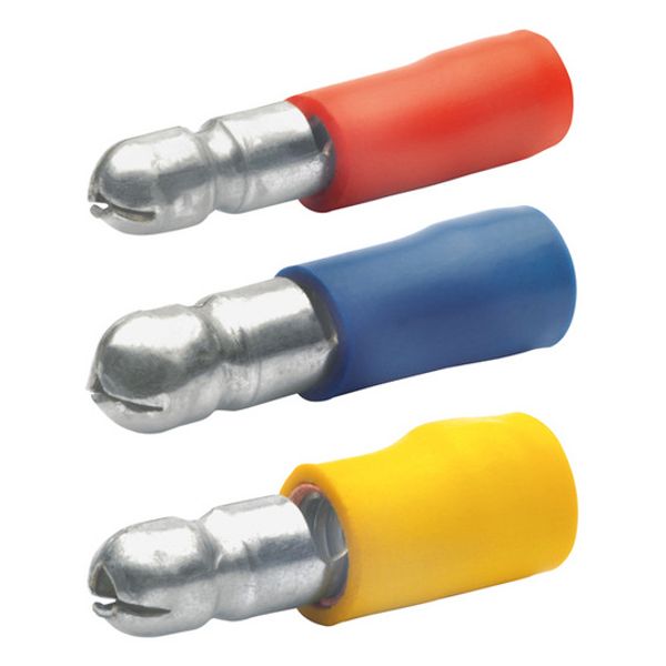 Round plug, Ø 5 mm, L 22 mm, insulated, straight, blue, 1.5-2.5 mm², AWG 16-14, 1030 image 1