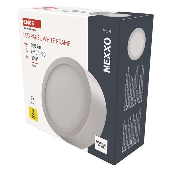 LED surface luminaire NEXXO, round, white, 7.6W, neutral white image 1