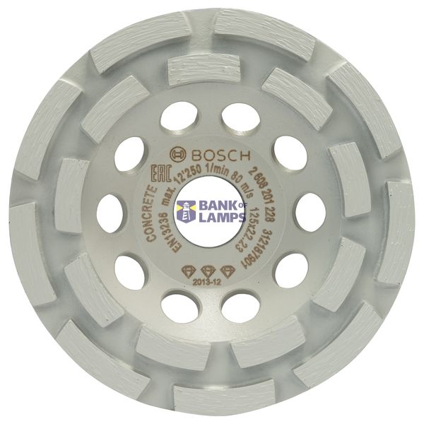 Diamond grinding head Best for Concrete 125 x 22.23 x 4.5 mm image 1
