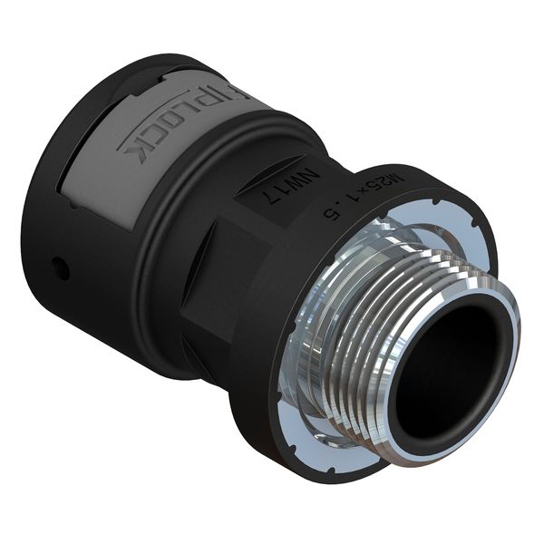 ASPA-17MB-11 zwart  Kunstst. wartel met metalen M.draad lang image 1