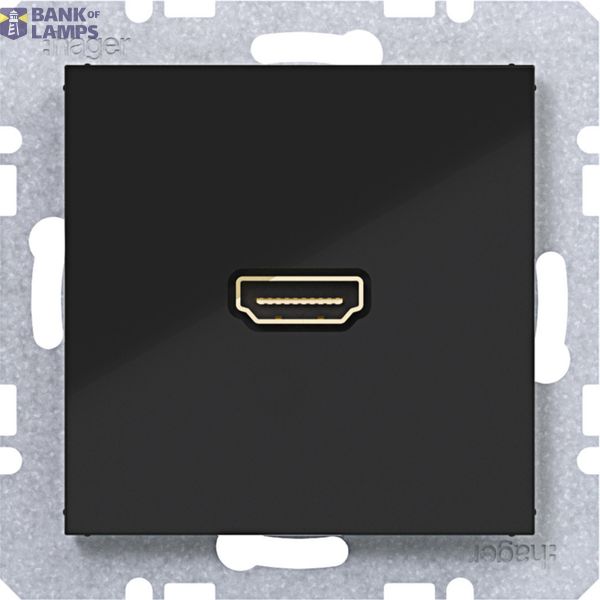 HDMI socket A.x/C.x, night black glossy image 1