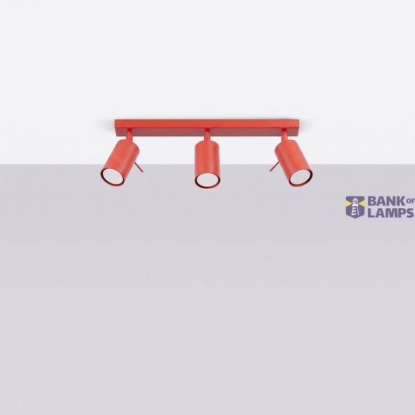 Ceiling lamp RING 3L red image 9