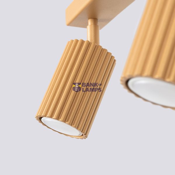 CEILING STRIP WITH THREE GOLDEN GU10 SPOTLIGHTS FROM THE CARBON SERIES image 4