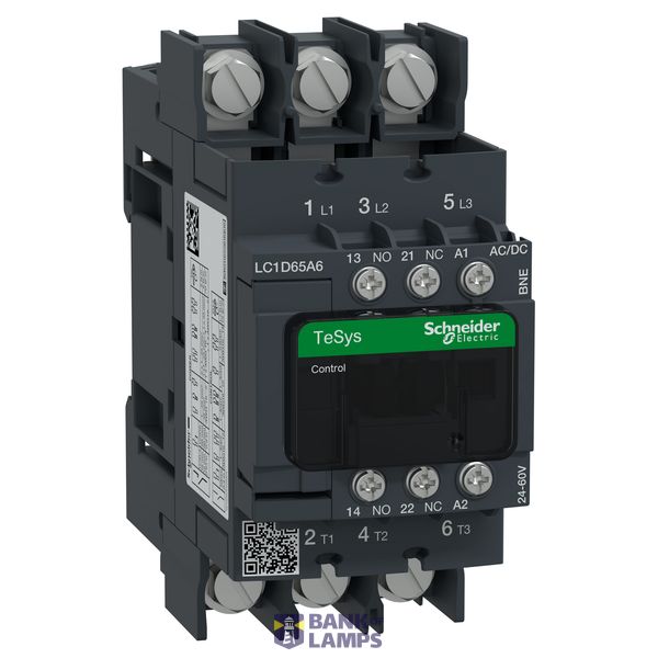 TeSys CTR 3P65A AC3NO+NC24-60V ACDC LUGS image 2