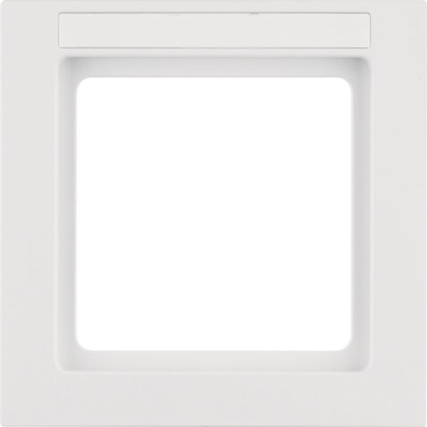 Bezel, 1x low for channels, Berker Q.9, white velvet image 1