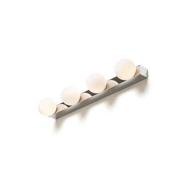DOMINO IV wall chrome/opal-colored glass 230V LED G9 4x6W IP44 image 1