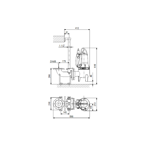 Submersible wastewater pump SLV.65.65.15.E.2.50B 3x400VY Auto Adapt image 3