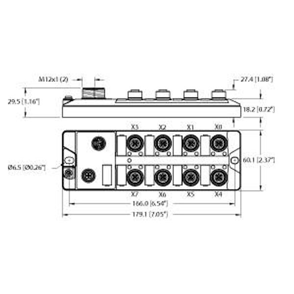 I/O Hub for Connecting Digital Signals to IO-Link Master 16 Universal Digital Channels, PNP   TBIL-LL-16DXP-AUX image 2