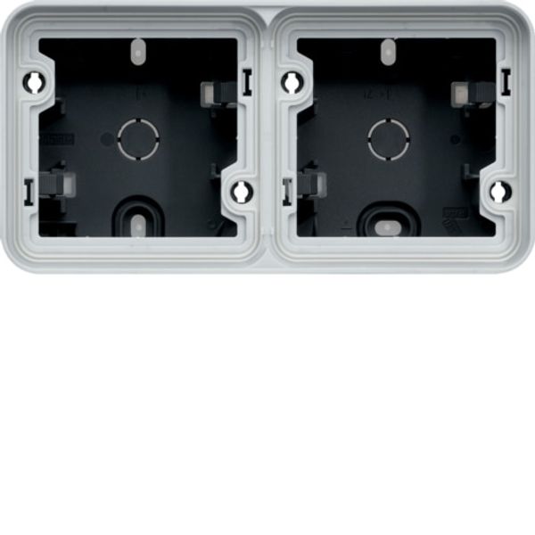 CUBYKO WALL-MOUNTED DOUBLE HORIZONTAL BOX IP55 GRAY image 1