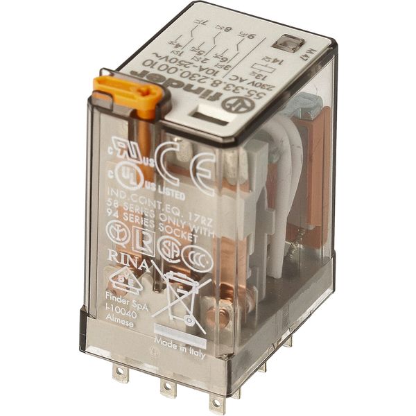 General purpose Rel. 3CO 10A/230VAC/Agni (55.33.8.230.0000) image 4