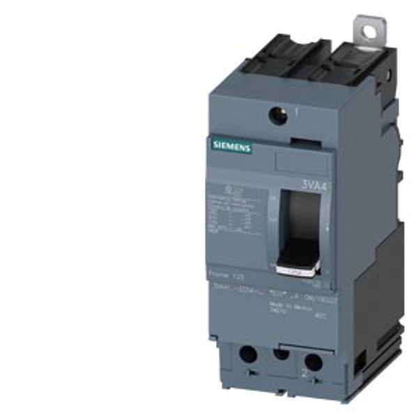 Circuit breaker 3VA4 UL frame 125 breaking capacity class S 25 kA @ 277 V 1-pole image 1