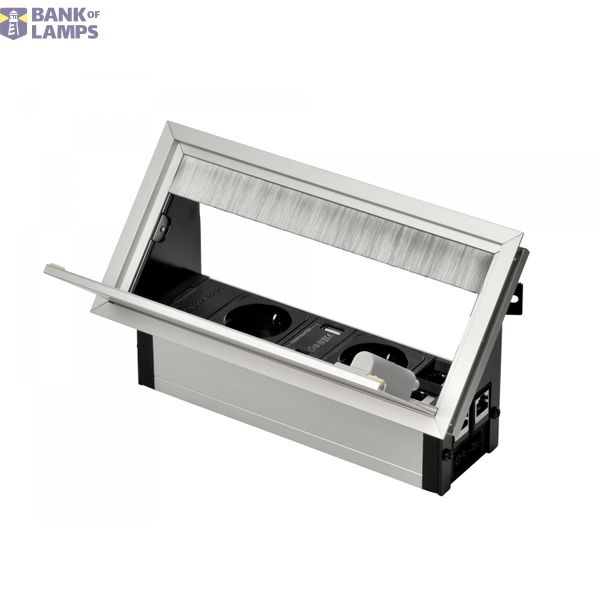 VersaFLAP 2f.+2RJ45+USB-C, Farbe: aluminium image 1