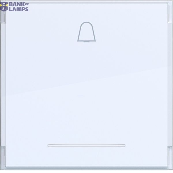 Seesaw 1-v, bell symbol, large text field, clear lens, A.x/C.x, matte white image 1