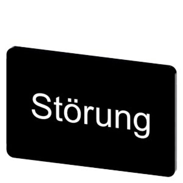 Labeling plate 17.5 x 27 mm, label black, labeling: Störung image 1