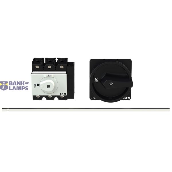 P3 Main switch, 80 A,Rear mounting, 3 pole, Form M4/SVB, Black, Door c image 3