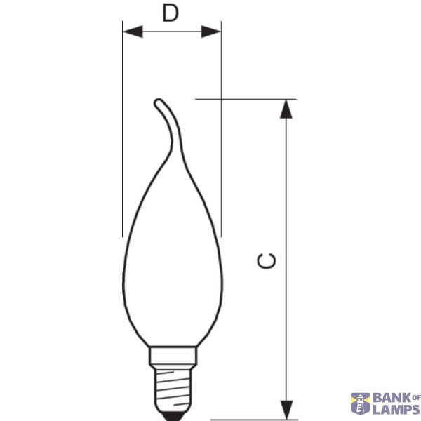 CLA LEDCandle ND 2-25W BA35 E14 827 CL image 3