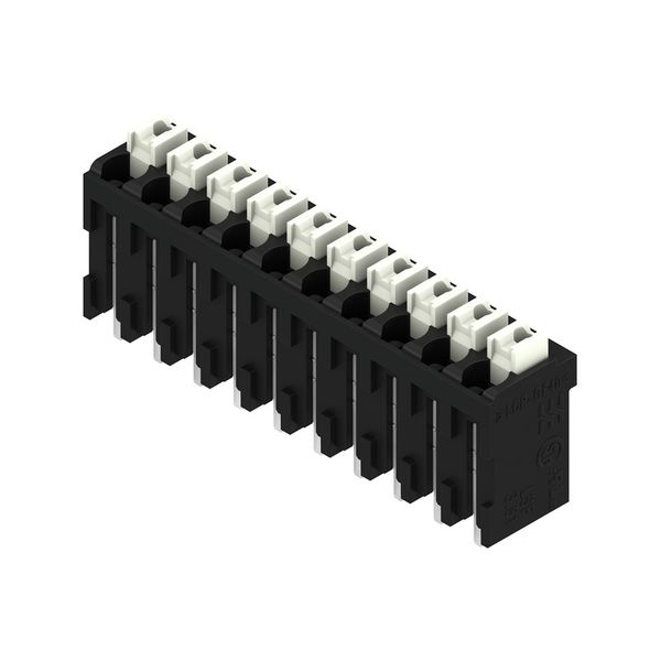 Printed circuit board terminals, 3.81 mm, Number of poles: 10, 180°, Solder pin length (l): 1.5 mm, black, PUSH IN with actuator, Clamping range, max. : 1.5 mm², Tube image 3