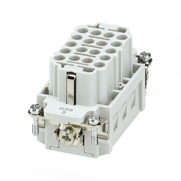 HDC insert, Female, 500 V, 16 A, Number of poles: 18, PUSH IN, Size: 4 image 1