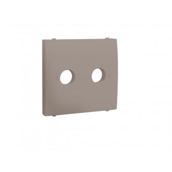 COVER PLATE FOR R - TV SOCKETS PLATINUM image 1