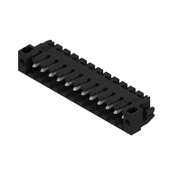 PCB plug-in connector, male header, Solder flange, THT/THR solder connection, 3.50 mm, Number of poles: 12, 90°, Solder pin length (l): 1.5 mm, tinned, black, Box image 2
