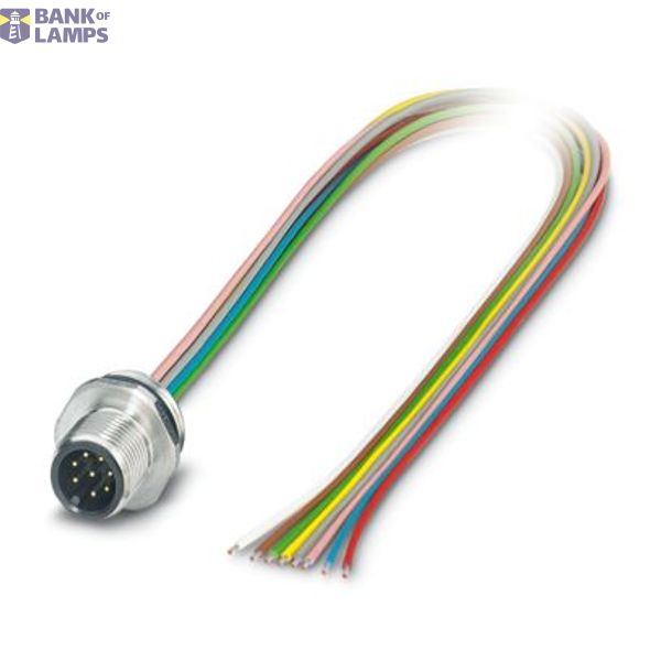 SACC-E-M12MS-8CON-M16/1,0 VA - Device connector front mounting image 1