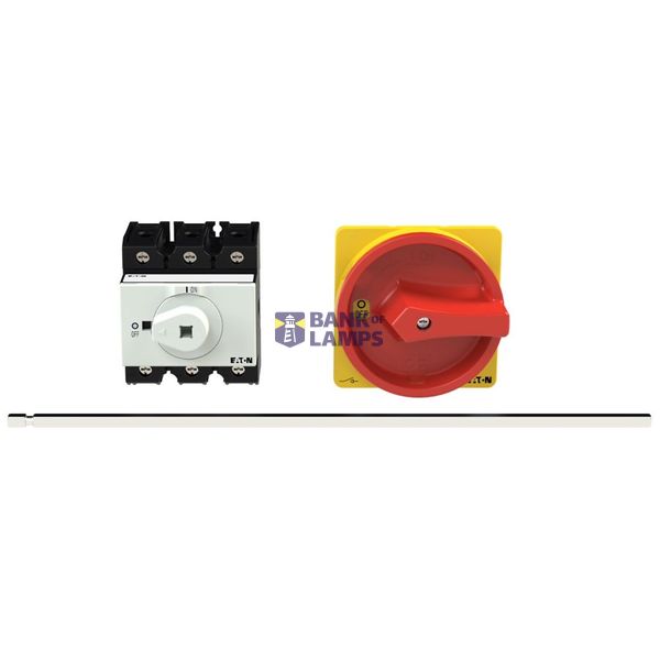P3 Main switch, 80 A,Rear mounting, 3 pole, Form M4/SVB, Red, Door cou image 6