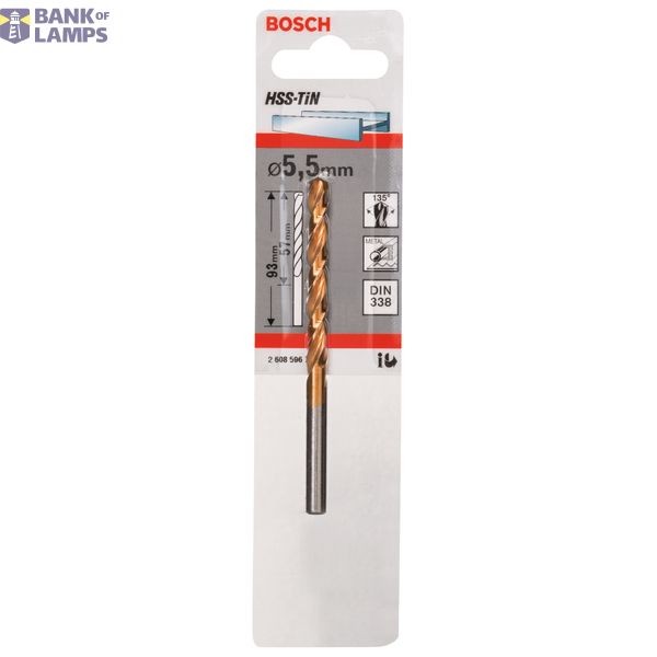 Metal drill bits HSS-TiN, DIN 338 5,5 x 57 x 93 mm 1 pcs. image 2