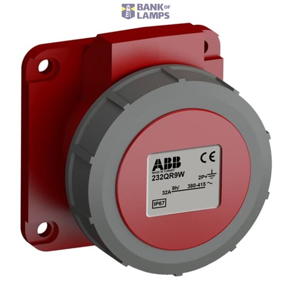 232QR9W Panel mounted socket image 1
