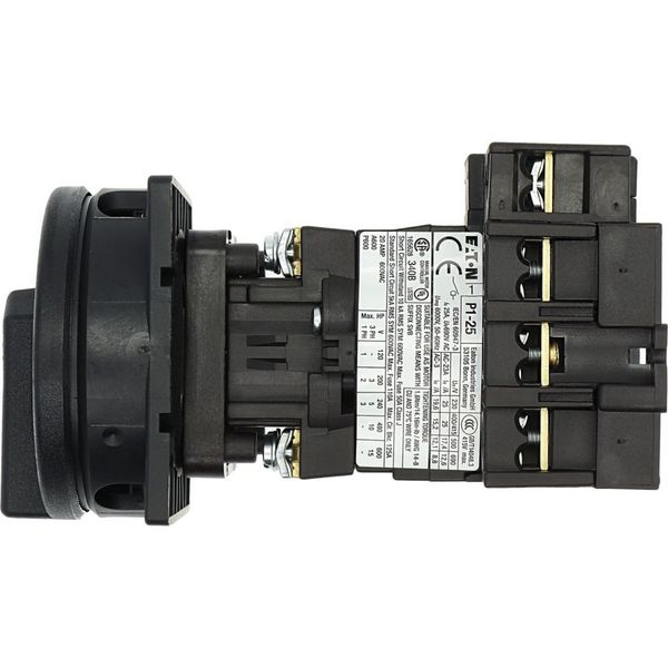 P1-25/V/SVB-SW/N Main switch, P1, 25 A, rear mounting, 3 pole + N, STOP function, With black rotary handle and locking ring, Lockable in the 0 (Off) position image 14