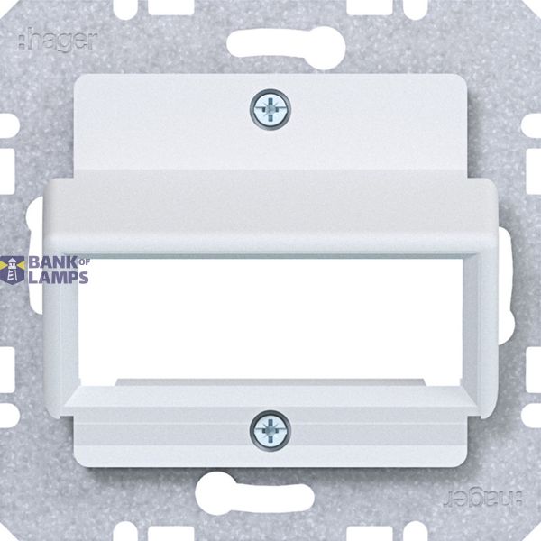 Central plate for RDM single module, A.x/C.x/S.x/B.x/Q.x/K.x matte white image 1