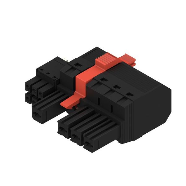 PCB plug-in connector, female plug, 7.62 mm, Number of poles: 4, 180°, PUSH IN with actuator, PUSH IN without actuator, Clamping range, max. : 10 mm², Box image 1