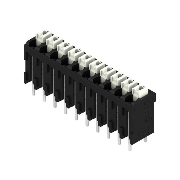 Printed circuit board terminals, 3.81 mm, Number of poles: 10, 180°, Solder pin length (l): 3.5 mm, black, PUSH IN with actuator, Clamping range, max. : 1.5 mm², Tape image 2
