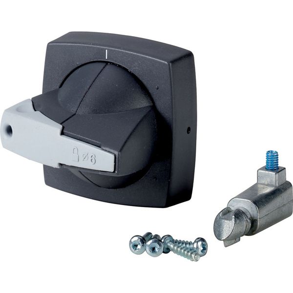 K1DG/P Rotary handle, 6mm, door installation, gray, padlock image 4