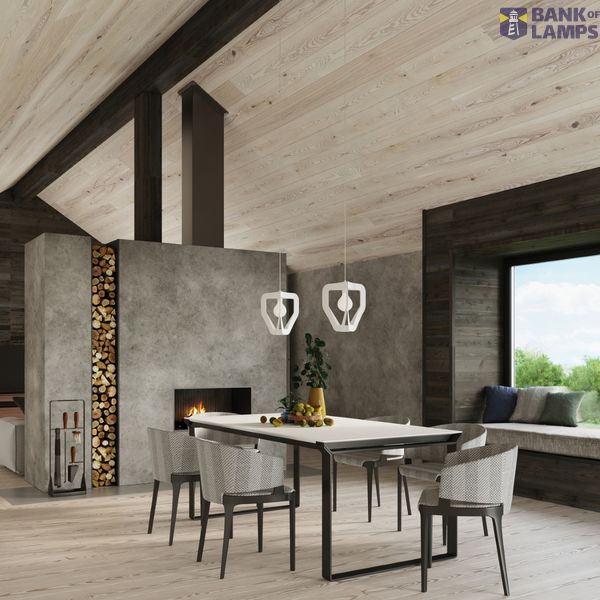 HANGING LAMP TRES WHITE E27 1X60W IP20 image 4