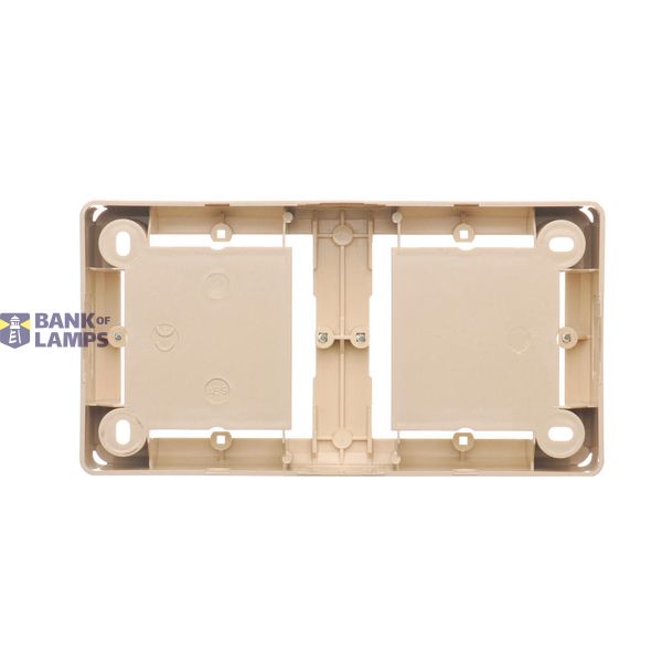 Two gang switch, (module), 10AX, quick connection, green image 1