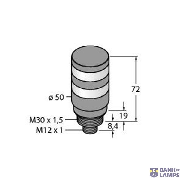 LED Signal Light Tower Light   TL50BLRGQ image 1