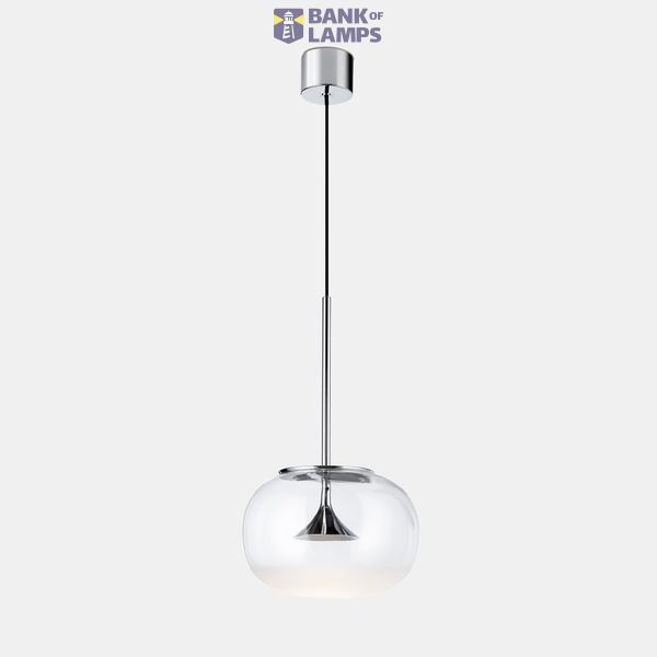 Pendant Alive Single with glass difusor LED 6.9W 454lm 2700K Chrome image 1