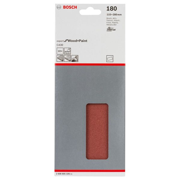 C430 sanding sheet, pack of 10 115 x 280 mm, 180 image 2
