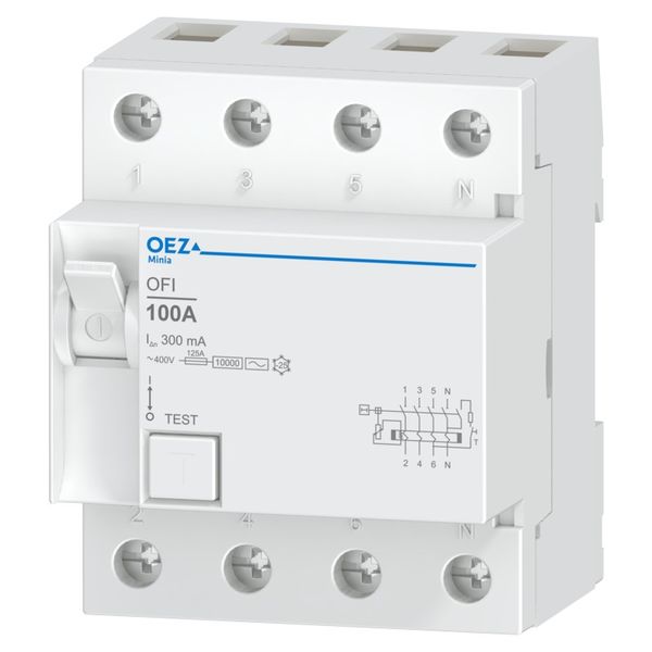 Residual current circuit breaker OFI-100-4-300AC image 1
