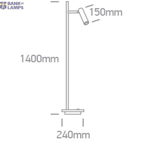 WHITE SPOT 3W + 8W WW FLOOR LAMP IP20 230v image 2