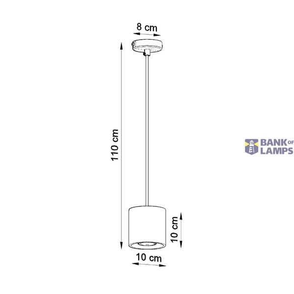 HANGING LAMP ORBIS 1 GREY GU10 1X40W IP20 image 6