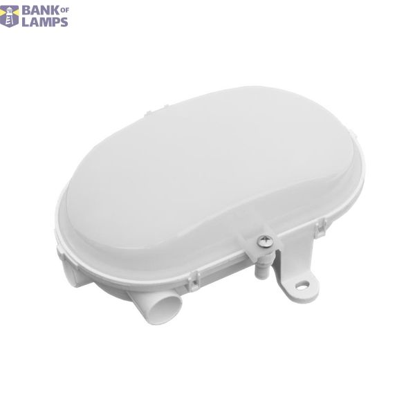 OVAL-7040T/M, LED, 5W, low voltage 12V/24V, 4000K, 580lm, white-polypropylene, cover red-polycarbonate, IP44, IK10, signal lamp image 1