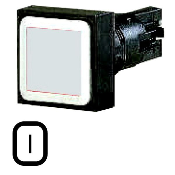 Q25DR-WS Pushbutton, white, maintained image 1