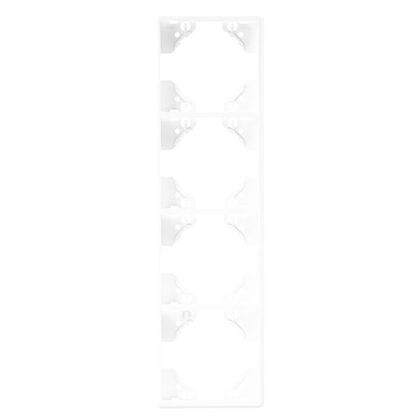 FOUR-GANG VERTICAL FRAME WHITE image 2