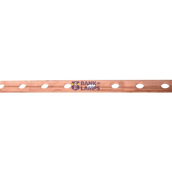 Copper busbar perforated, 20x3mm, 1m image 1