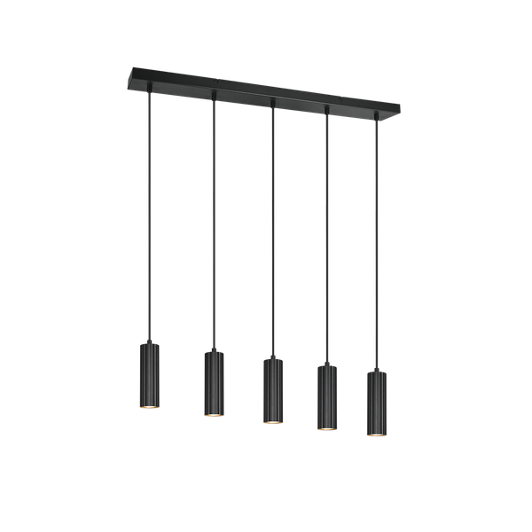 Soka pendant 5-pc GU10 matt black image 1